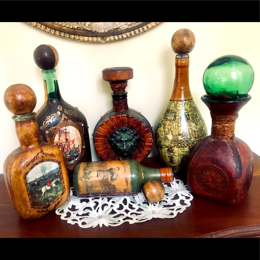 Collection of Vintage Italian Decanters